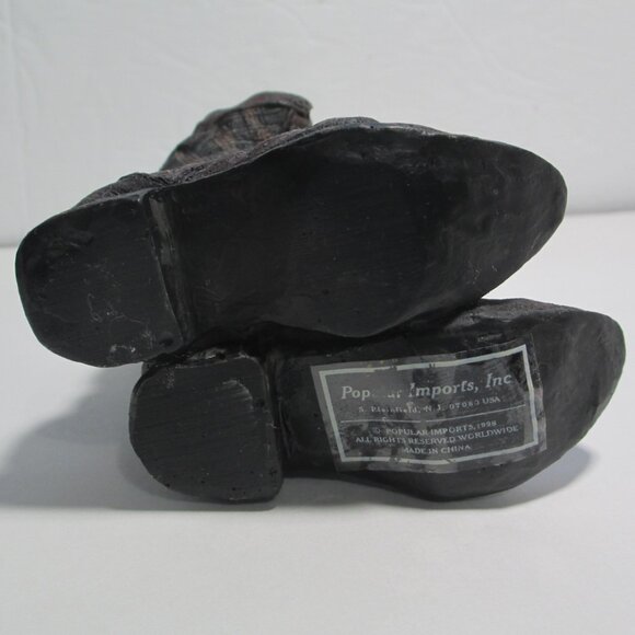 1999 Popular Imports Resin Victorian Boots Figurine Vintage - Picture 4 of 8